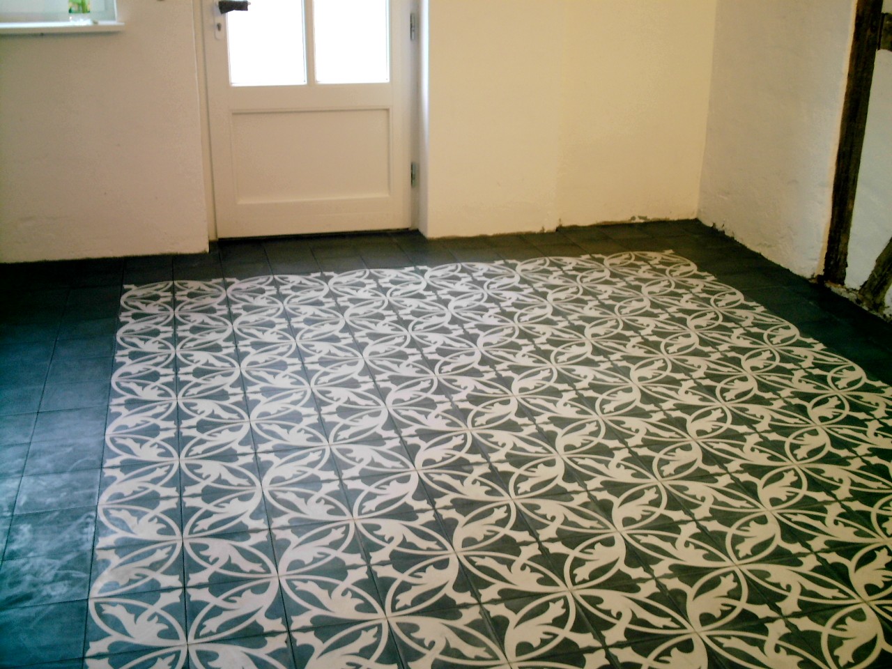 Küche - Zementmosaikplatten - Boden fertig